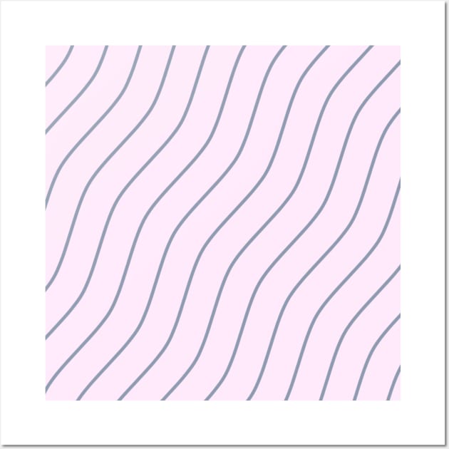 colorful line pattern design Wall Art by Teeport